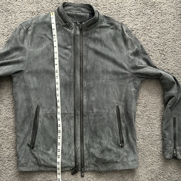 John Varvatos Gray Suede Biker Jacket - Men’s Size Medium - 2019 Collection - Picture 8 of 8